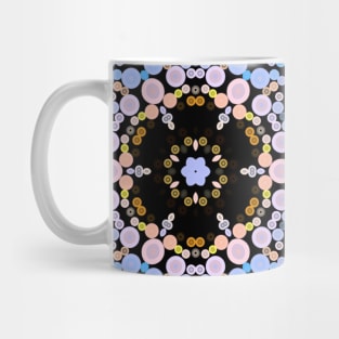 Dot Mandala Flower Blue and Yellow Mug